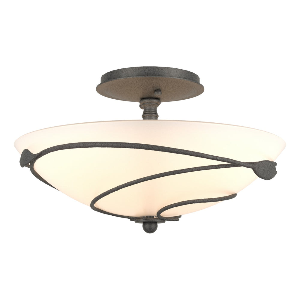 Hubbardton Forge - Two Light Semi-Flush Mount - Leaf - Natural Iron- Union Lighting Luminaires Decor