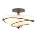 Hubbardton Forge - Two Light Semi-Flush Mount - Leaf - Natural Iron- Union Lighting Luminaires Decor