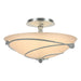 Hubbardton Forge - Two Light Semi-Flush Mount - Leaf - Vintage Platinum- Union Lighting Luminaires Decor