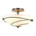 Hubbardton Forge - Two Light Semi-Flush Mount - Leaf - Soft Gold- Union Lighting Luminaires Decor