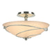 Hubbardton Forge - Two Light Semi-Flush Mount - Leaf - Sterling- Union Lighting Luminaires Decor