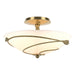 Hubbardton Forge - Two Light Semi-Flush Mount - Leaf - Modern Brass- Union Lighting Luminaires Decor