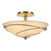 Hubbardton Forge - Two Light Semi-Flush Mount - Leaf - Modern Brass- Union Lighting Luminaires Decor