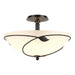 Hubbardton Forge - Three Light Semi Flush Mount - Leaf - Oil Rubbed Bronze- Union Lighting Luminaires Decor