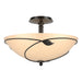 Hubbardton Forge - Three Light Semi Flush Mount - Leaf - Oil Rubbed Bronze- Union Lighting Luminaires Decor