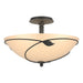 Hubbardton Forge - Three Light Semi-Flush Mount - Leaf - Natural Iron- Union Lighting Luminaires Decor