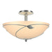 Hubbardton Forge - Three Light Semi-Flush Mount - Leaf - Vintage Platinum- Union Lighting Luminaires Decor