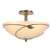 Hubbardton Forge - Three Light Semi-Flush Mount - Leaf - Soft Gold- Union Lighting Luminaires Decor