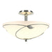 Hubbardton Forge - Three Light Semi-Flush Mount - Leaf - Sterling- Union Lighting Luminaires Decor