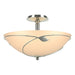 Hubbardton Forge - Three Light Semi-Flush Mount - Leaf - Sterling- Union Lighting Luminaires Decor