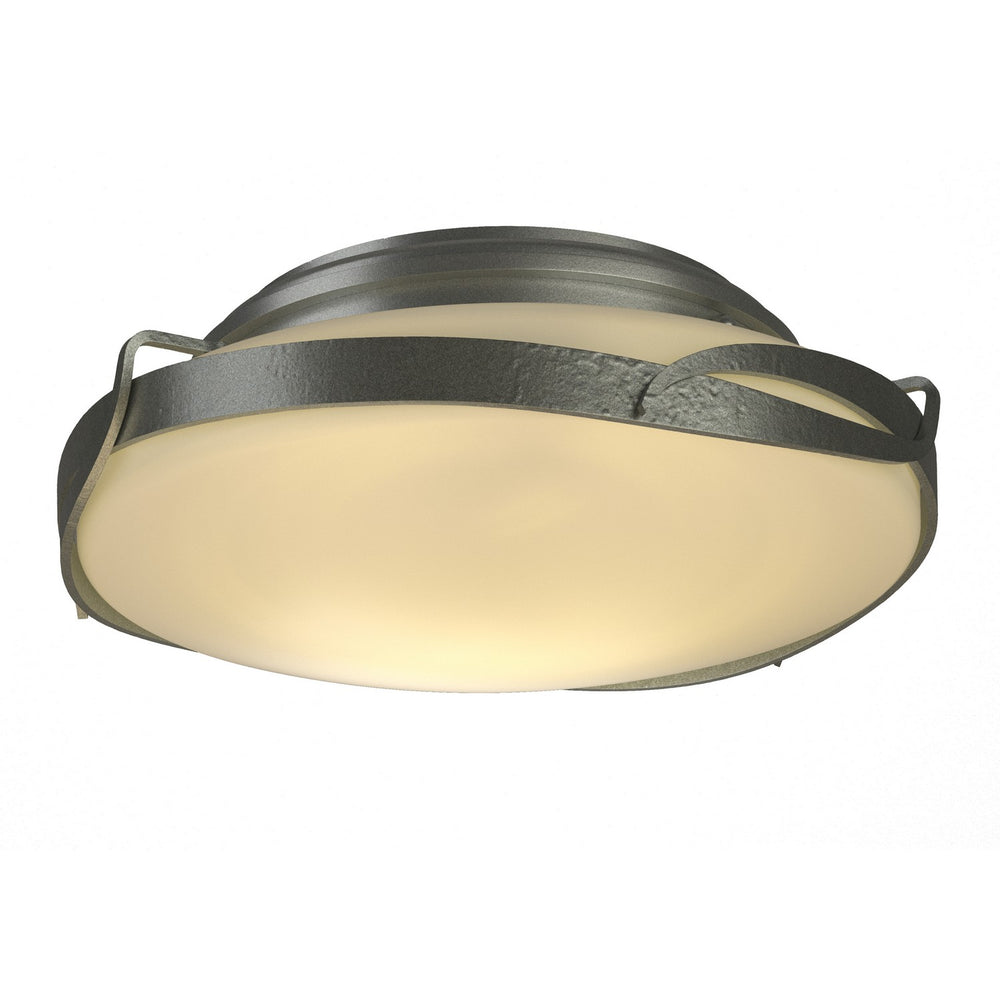 Hubbardton Forge - Two Light Flush Mount - Flora - Vintage Platinum- Union Lighting Luminaires Decor