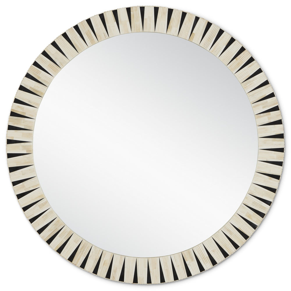 Currey and Company - Mirror - Arvi Round Mirror - Natural/Black/Mirror- Union Lighting Luminaires Decor