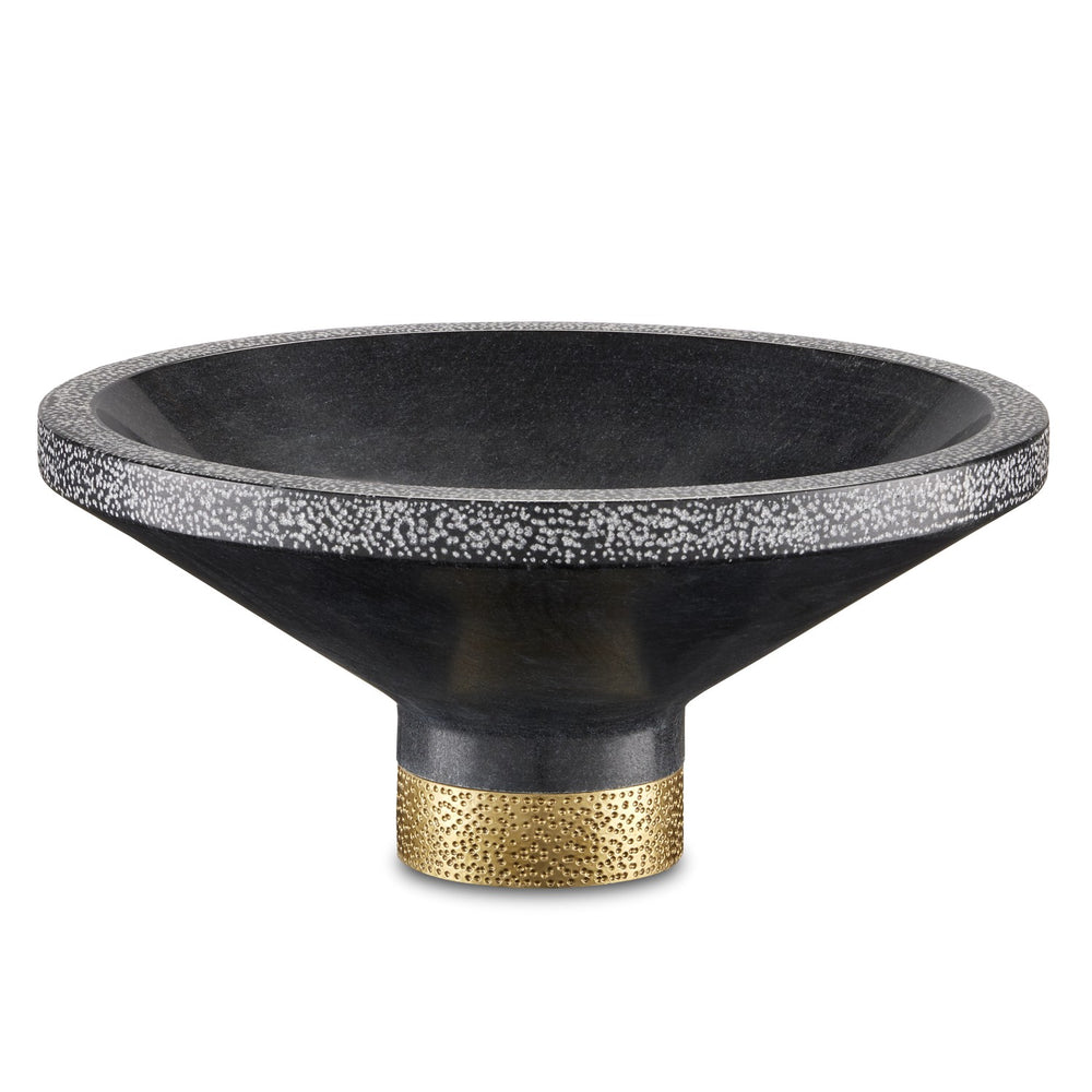 Currey and Company - Bowl - Vincent Collection - Black/Brass- Union Lighting Luminaires Decor