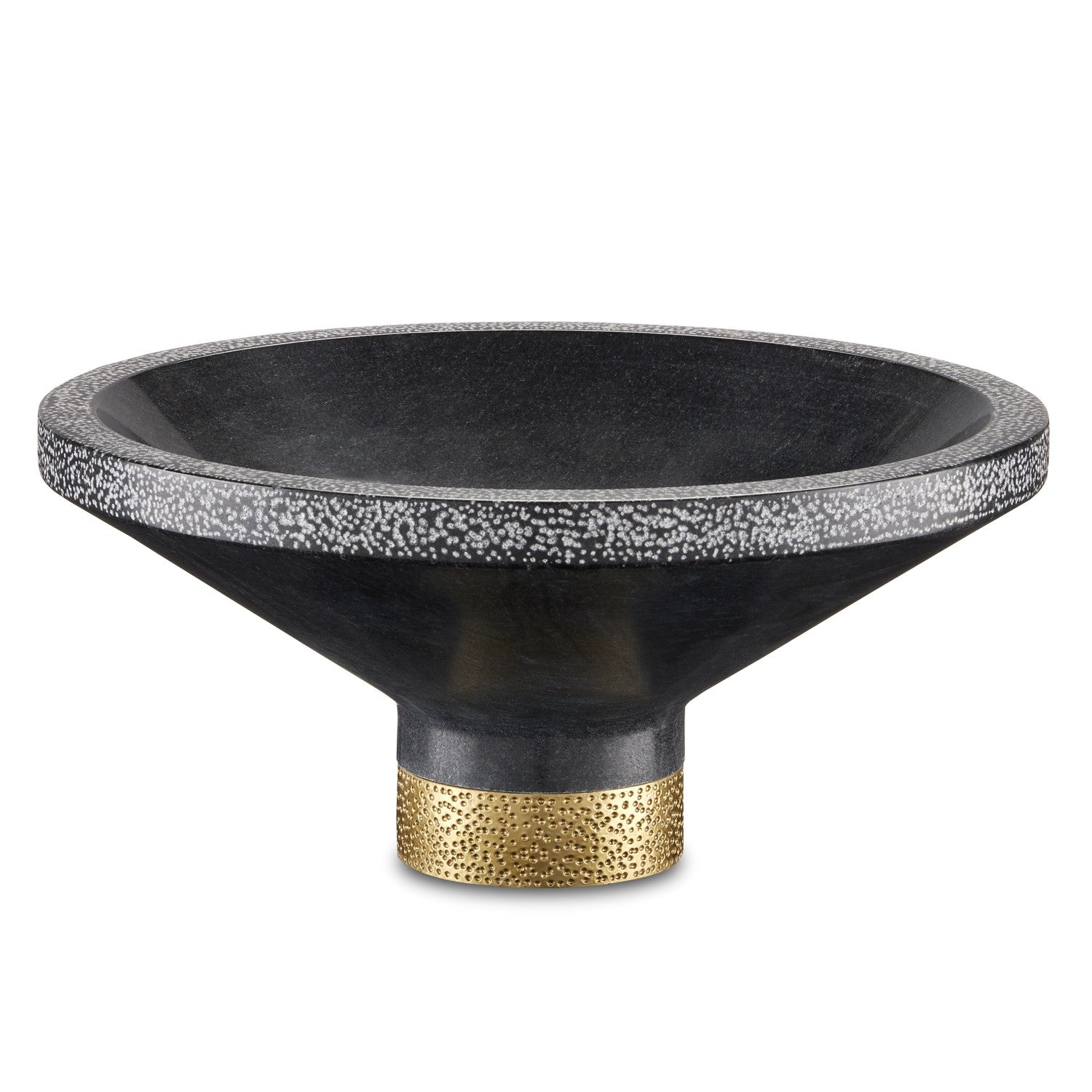 Currey and Company - Bowl - Vincent - Black/Brass- Union Lighting Luminaires Decor