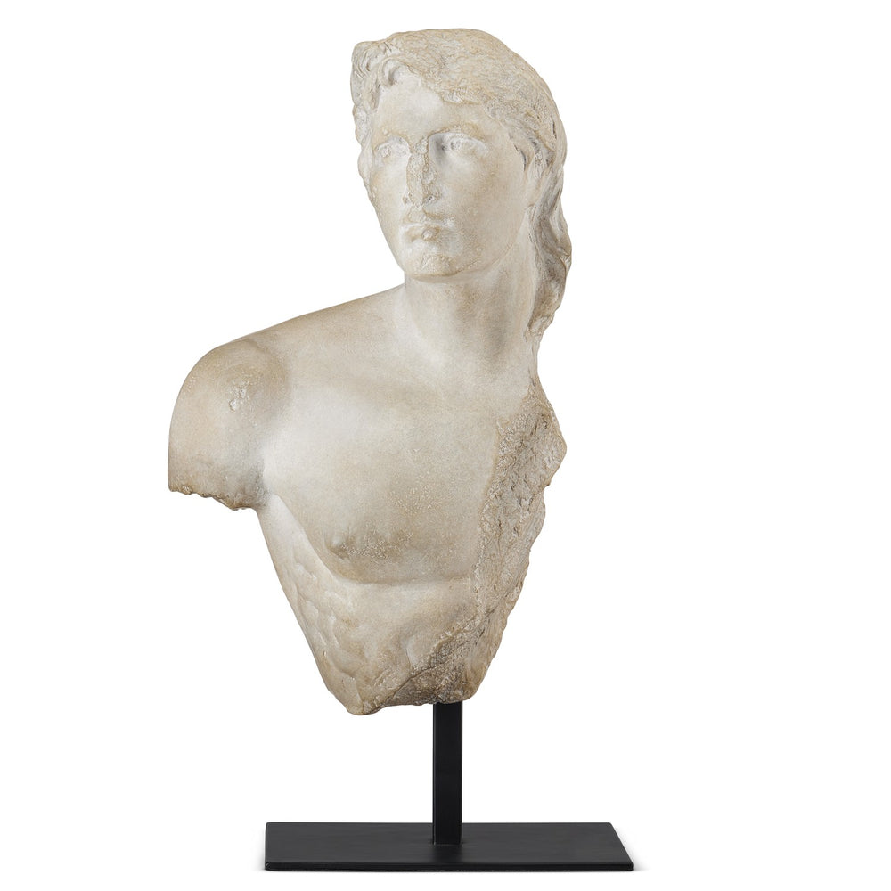 Currey and Company - Sculpture - Young Royal Greek Torso - Aged Beige/Black- Union Lighting Luminaires Decor