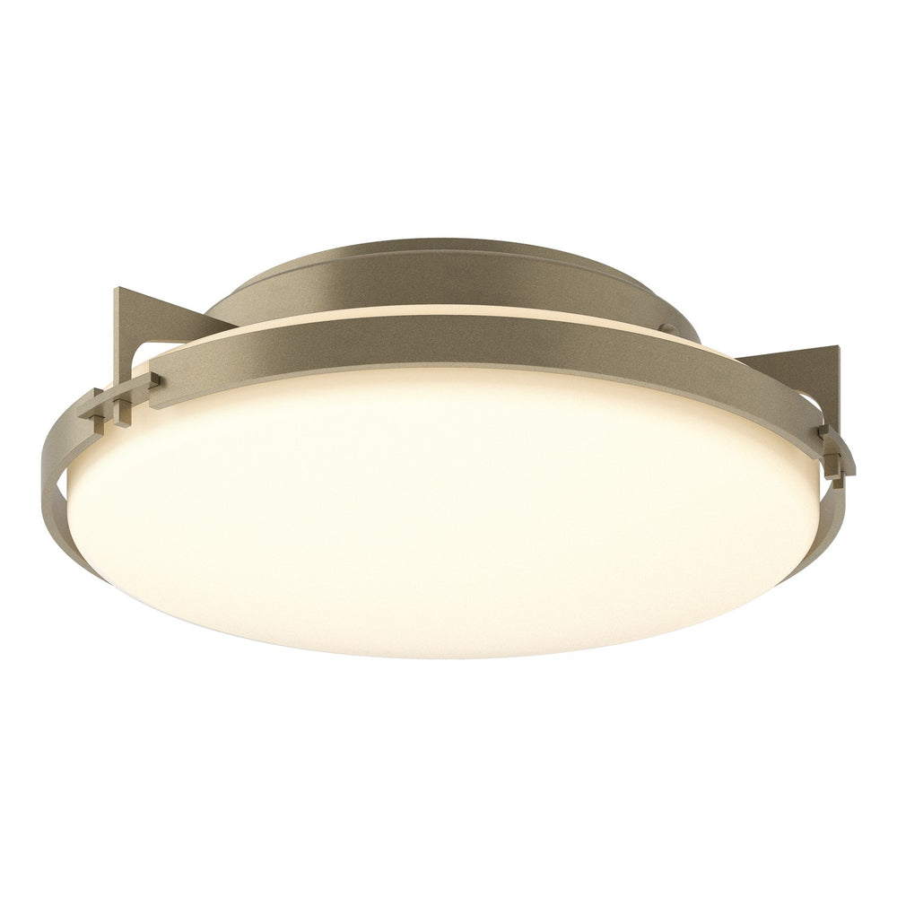 Hubbardton Forge - Two Light Flush Mount - Metra - Soft Gold- Union Lighting Luminaires Decor