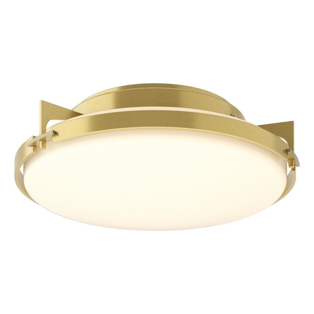 Hubbardton Forge - Two Light Flush Mount - Metra - Modern Brass- Union Lighting Luminaires Decor