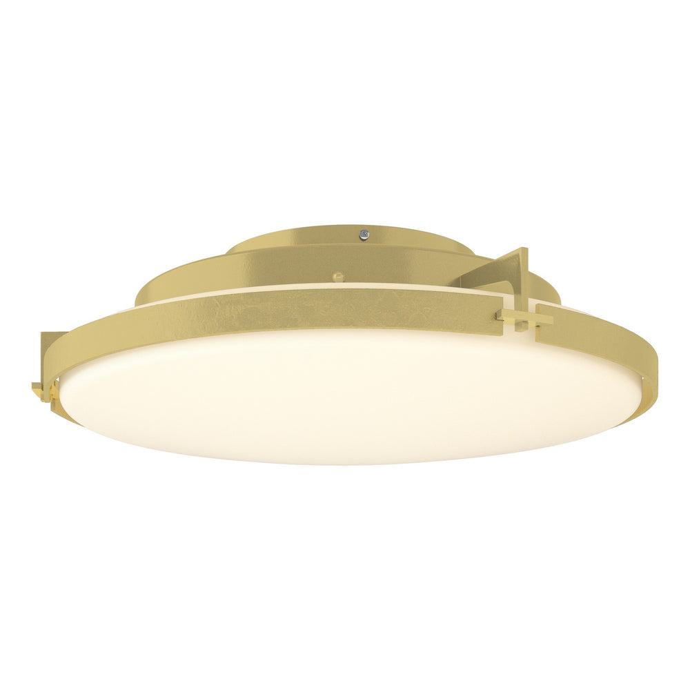 Hubbardton Forge - LED Flush Mount - Metra - Modern Brass- Union Lighting Luminaires Decor