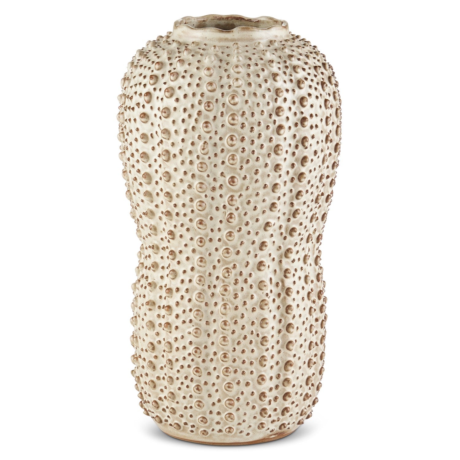 Currey and Company - Vase - Peanut - Ivory/Brown- Union Lighting Luminaires Decor