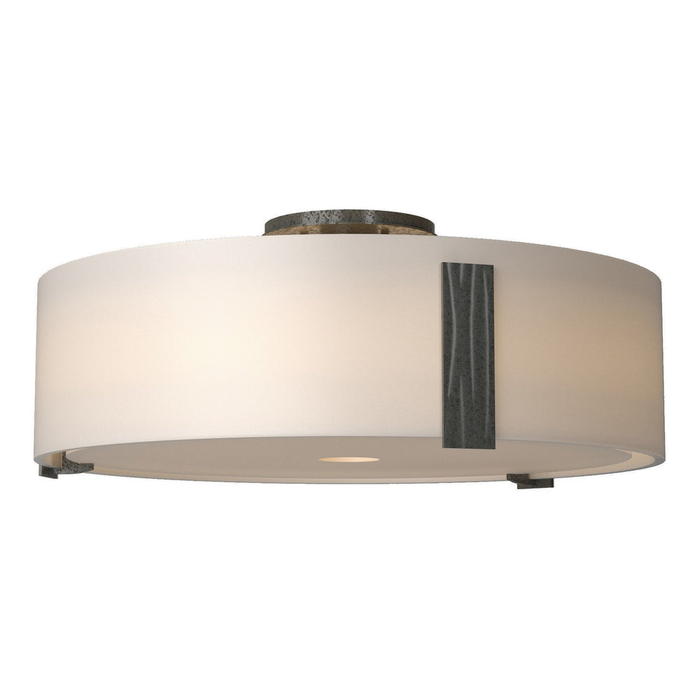 Hubbardton Forge - Three Light Semi-Flush Mount - Impressions - Natural Iron- Union Lighting Luminaires Decor