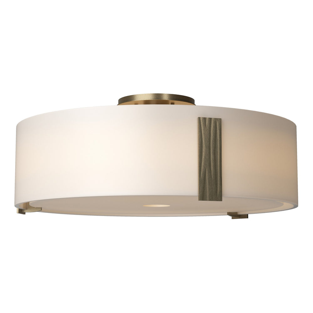 Hubbardton Forge - Three Light Semi-Flush Mount - Impressions - Soft Gold- Union Lighting Luminaires Decor
