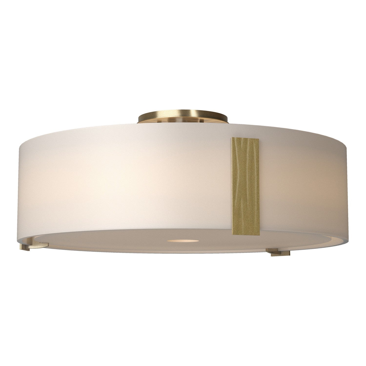 Hubbardton Forge - Three Light Semi Flush Mount - Impressions - Modern Brass- Union Lighting Luminaires Decor