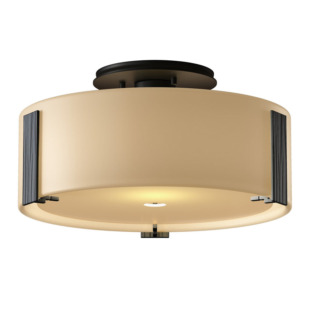Hubbardton Forge - One Light Semi-Flush Mount - Impressions - Black- Union Lighting Luminaires Decor