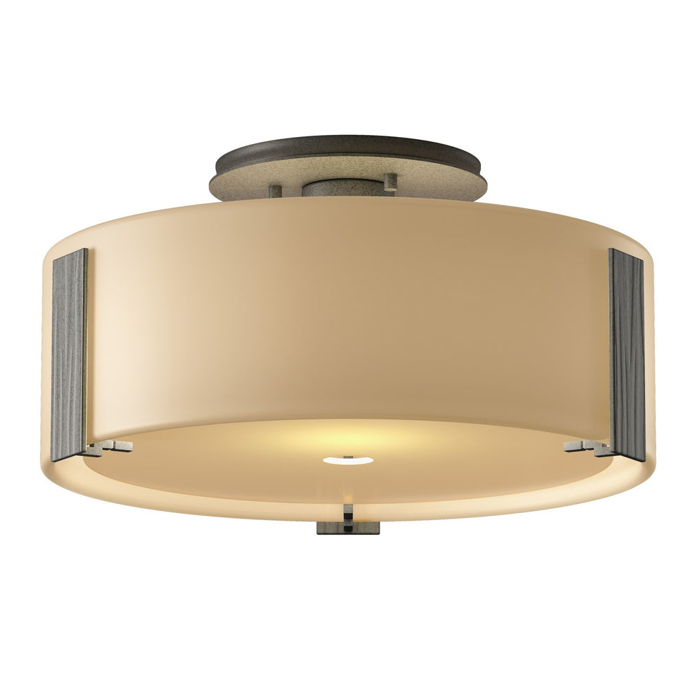 Hubbardton Forge - One Light Semi-Flush Mount - Impressions - Natural Iron- Union Lighting Luminaires Decor