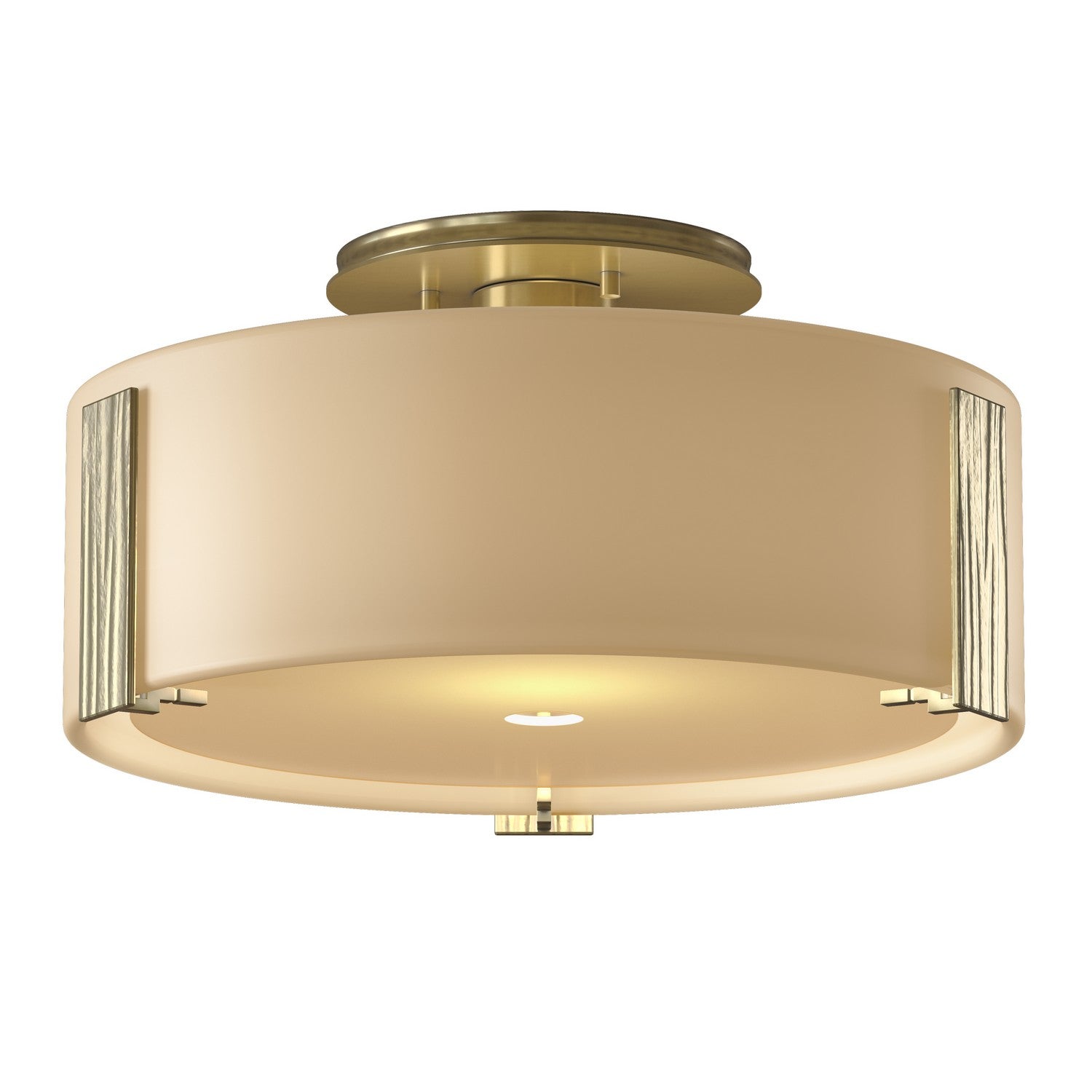 Hubbardton Forge - One Light Semi-Flush Mount - Impressions - Modern Brass- Union Lighting Luminaires Decor