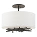 Hubbardton Forge - Three Light Semi-Flush Mount - Brindille - Black- Union Lighting Luminaires Decor
