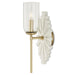 Currey and Company - One Light Wall Sconce - Benthos - White/Brass/Clear- Union Lighting Luminaires Decor
