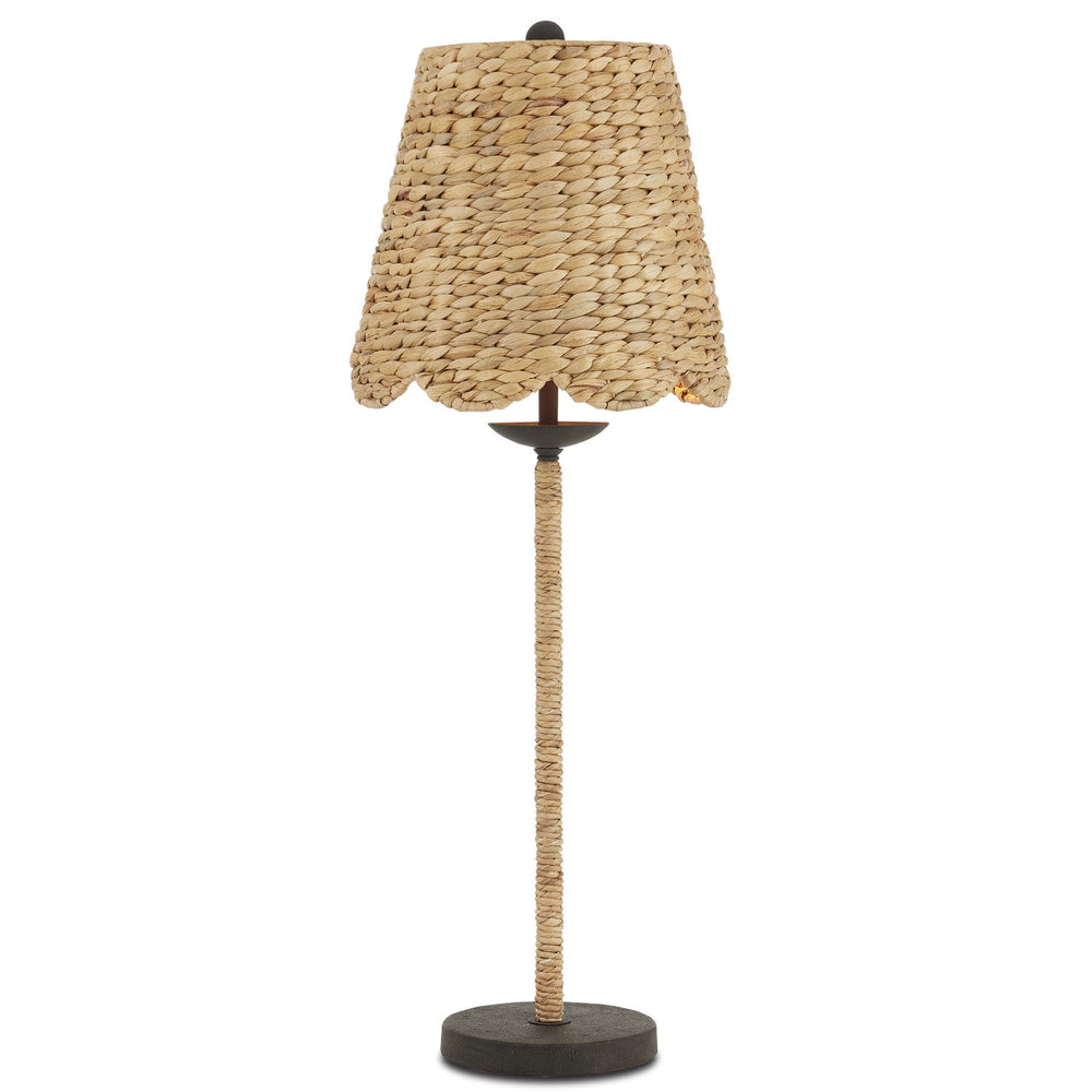 Currey and Company - One Light Table Lamp - Annabelle Collection - Natural/Molé Black- Union Lighting Luminaires Decor