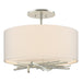 Hubbardton Forge - Three Light Semi-Flush Mount - Brindille - Vintage Platinum- Union Lighting Luminaires Decor
