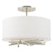 Hubbardton Forge - Three Light Semi-Flush Mount - Brindille - Vintage Platinum- Union Lighting Luminaires Decor