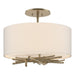 Hubbardton Forge - Three Light Semi-Flush Mount - Brindille - Soft Gold- Union Lighting Luminaires Decor