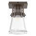Hubbardton Forge - One Light Semi-Flush Mount - Erlenmeyer - Bronze- Union Lighting Luminaires Decor