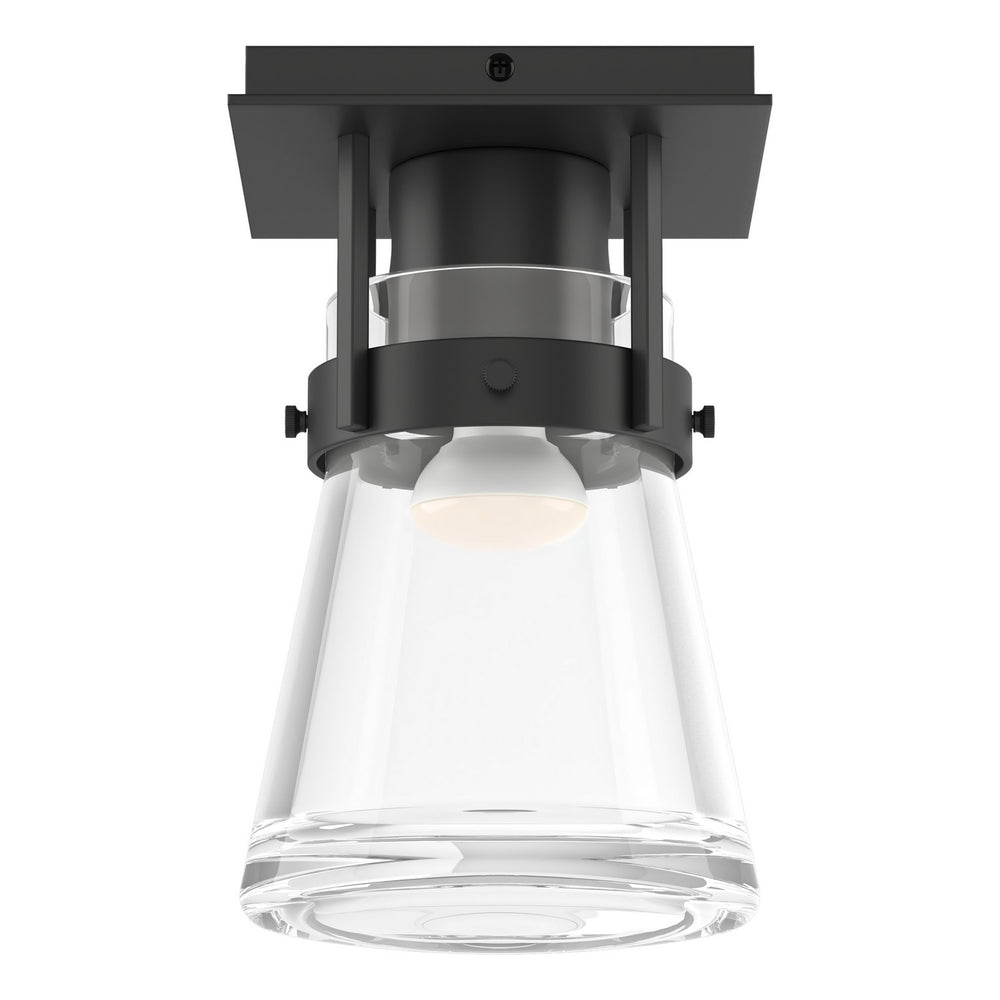 Hubbardton Forge - One Light Semi-Flush Mount - Erlenmeyer - Black- Union Lighting Luminaires Decor