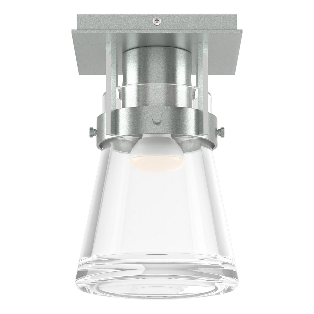 Hubbardton Forge - One Light Semi-Flush Mount - Erlenmeyer - Vintage Platinum- Union Lighting Luminaires Decor