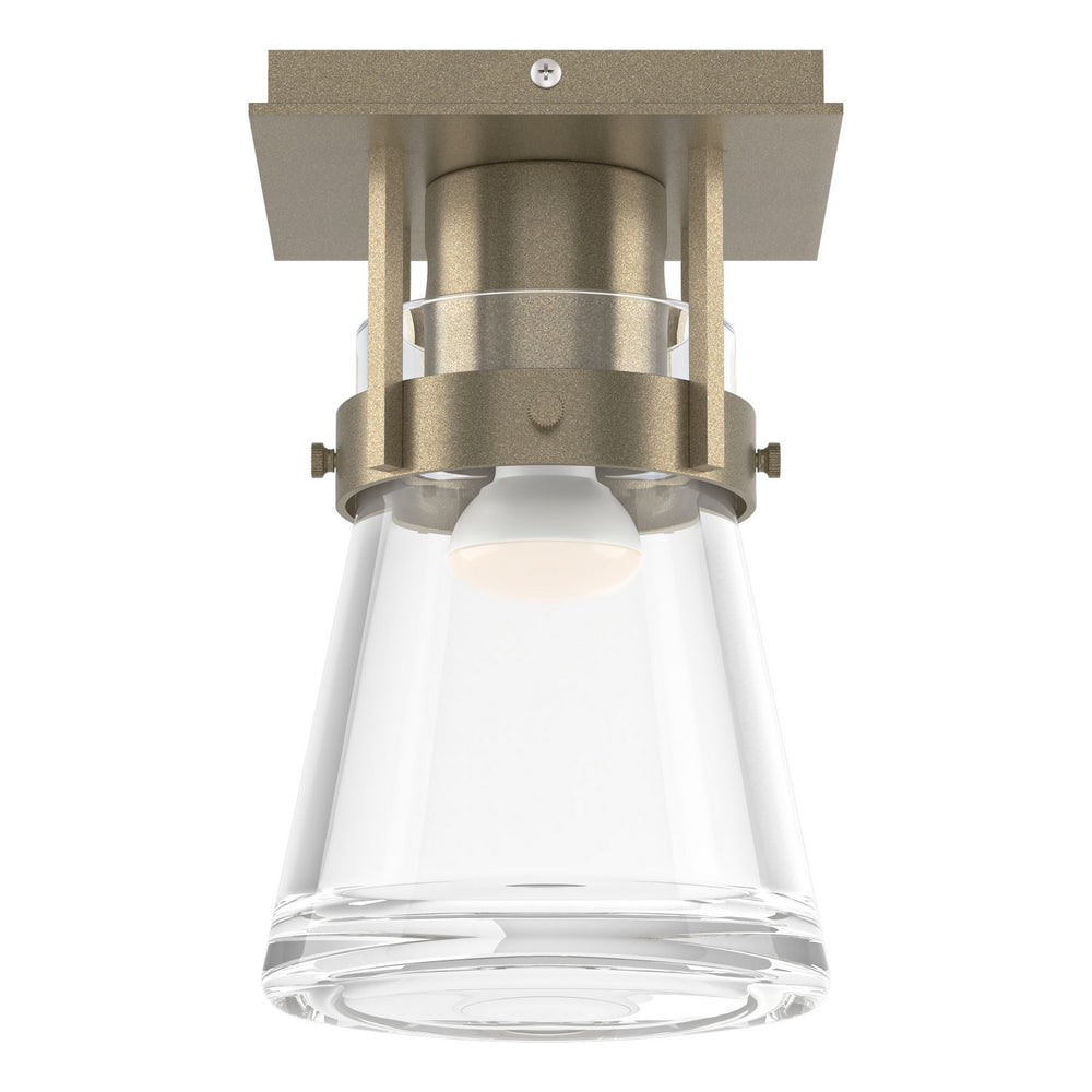 Hubbardton Forge - One Light Semi-Flush Mount - Erlenmeyer - Soft Gold- Union Lighting Luminaires Decor
