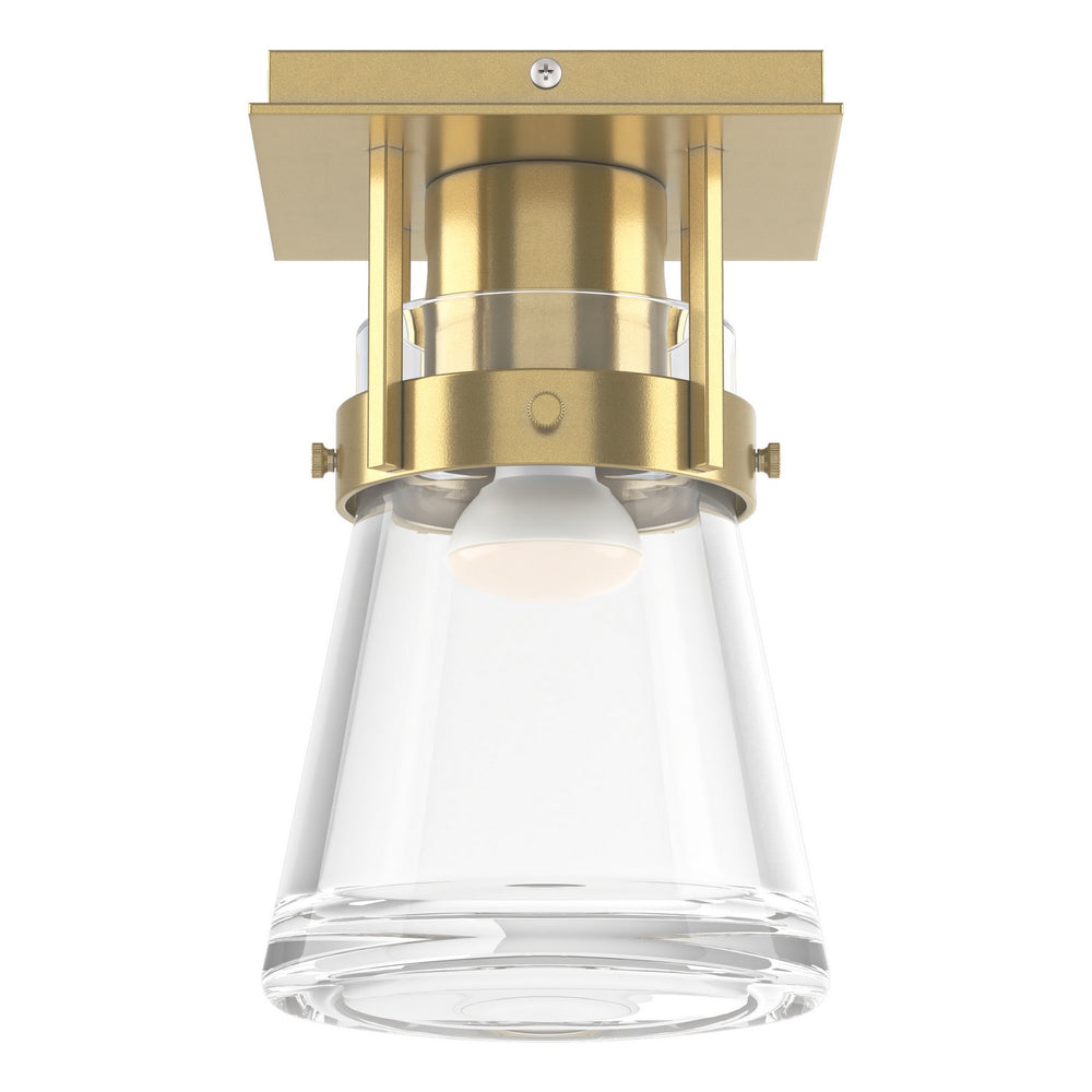 Hubbardton Forge - One Light Semi-Flush Mount - Erlenmeyer - Modern Brass- Union Lighting Luminaires Decor