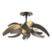 Hubbardton Forge - Four Light Semi-Flush Mount - Corona - Oil Rubbed Bronze- Union Lighting Luminaires Decor