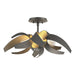 Hubbardton Forge - Four Light Semi-Flush Mount - Corona - Natural Iron- Union Lighting Luminaires Decor