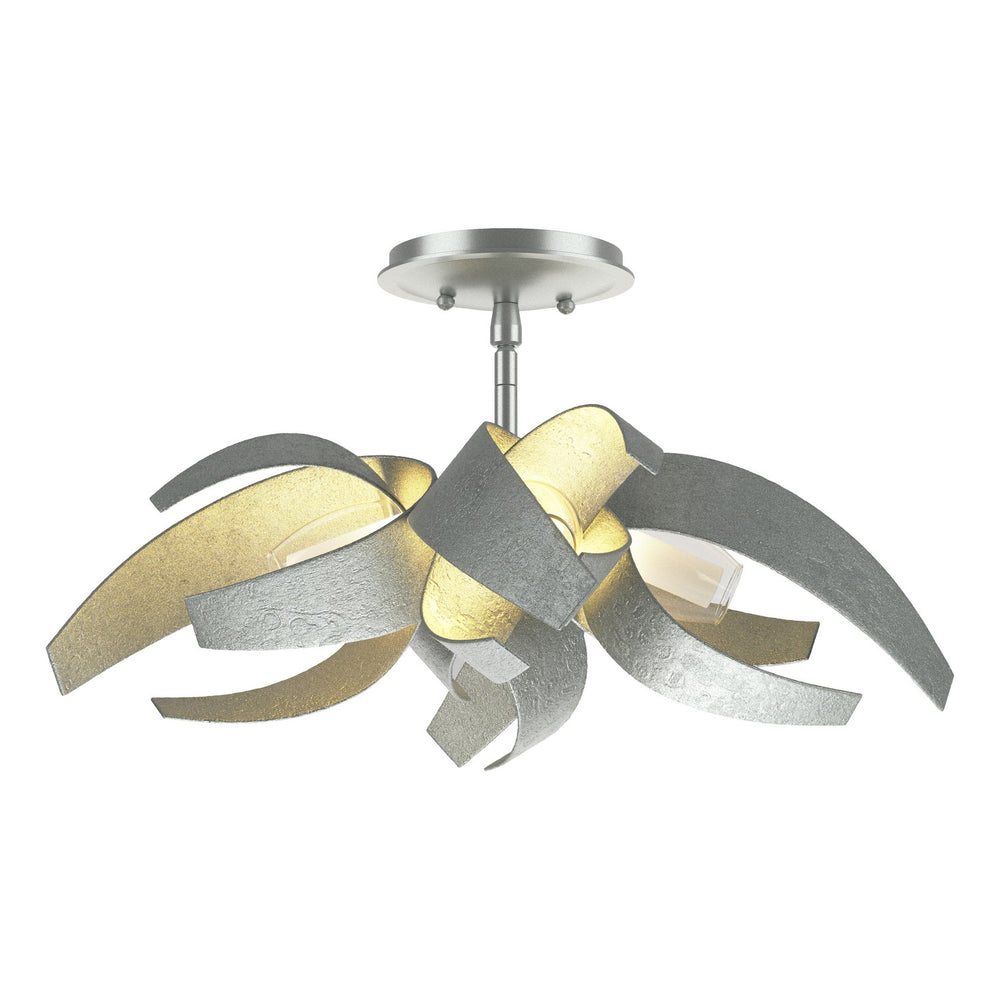 Hubbardton Forge - Four Light Semi-Flush Mount - Corona - Vintage Platinum- Union Lighting Luminaires Decor