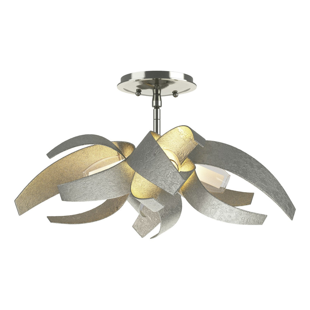 Hubbardton Forge - Four Light Semi-Flush Mount - Corona - Sterling- Union Lighting Luminaires Decor