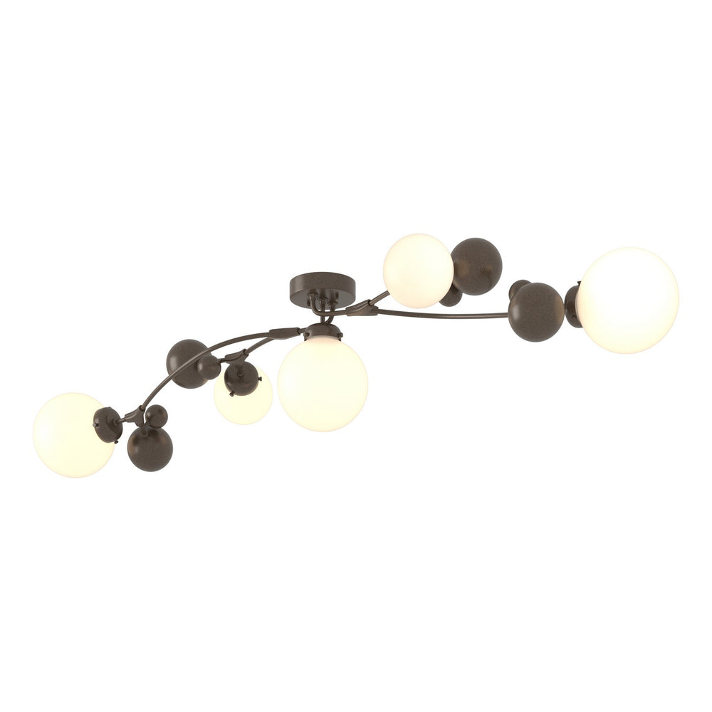 Hubbardton Forge - Five Light Semi-Flush Mount - Sprig - Bronze- Union Lighting Luminaires Decor