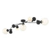 Hubbardton Forge - Five Light Semi-Flush Mount - Sprig - Black- Union Lighting Luminaires Decor
