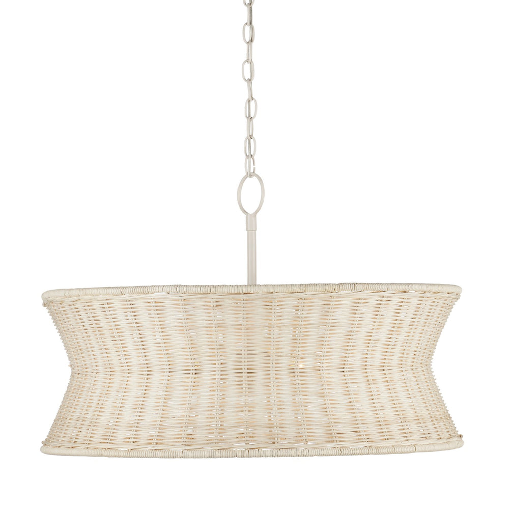 Currey and Company - Four Light Chandelier - Phebe - Bleached Natural/Vanilla- Union Lighting Luminaires Decor