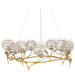 Currey and Company - Nine Light Chandelier - Dandelion - Contemporary Silver Leaf/Silver/Contemporary Gold Leaf- Union Lighting Luminaires Decor