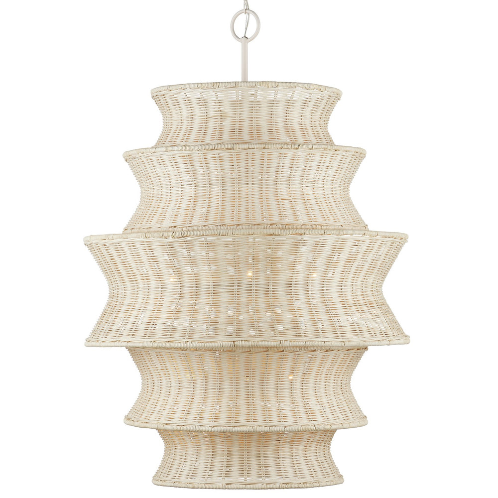 Currey and Company - Nine Light Chandelier - Phebe - Bleached Natural/Vanilla- Union Lighting Luminaires Decor