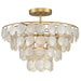 Currey and Company - One Light Semi-Flush Mount - Bon Vivant - Natural/Gold- Union Lighting Luminaires Decor